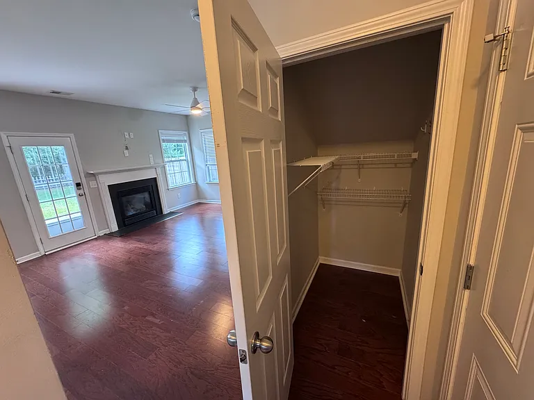 Downstairs closet.