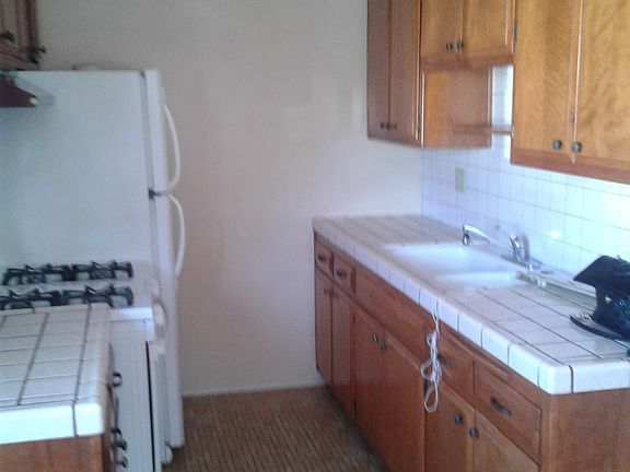 Kitchen is loaded with cabinets!