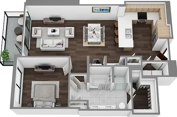 Floor Plan J - 3D Floor Plan J - 3D