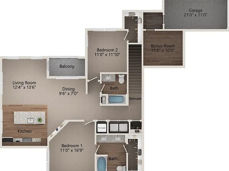 B4-G floor plan The Landing at Tiffany Springs