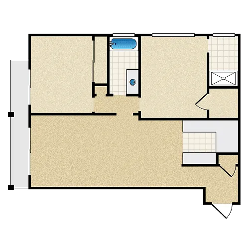 Floor plan 2BR 2BA - FLOOR PLAN B - 972 HILGARD