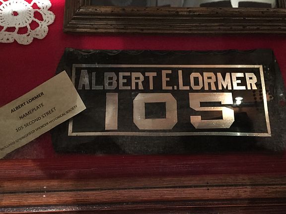 Address plate (in museum)