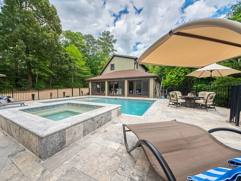 Pool and pool house.