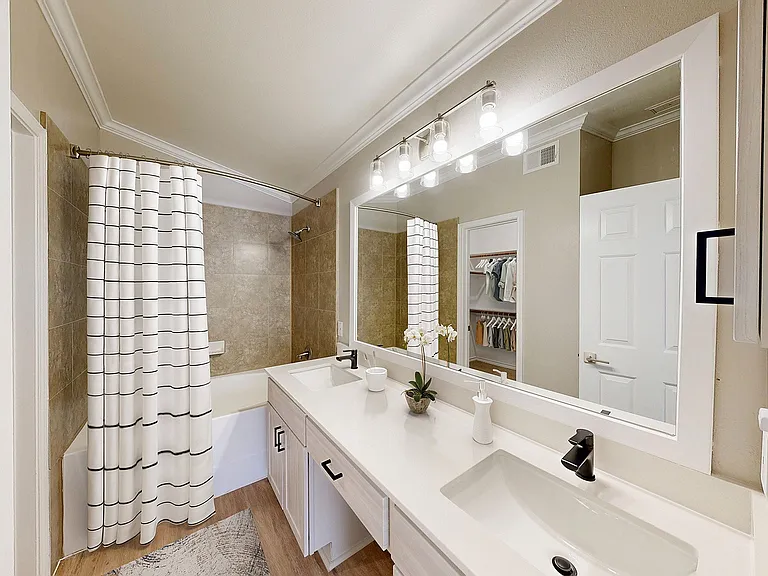 Newly Renovated Bathroom with Double Sinks