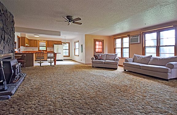 Large great room views lake