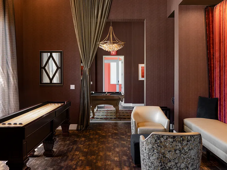 Kick back and relax in the stylish resident lounge.