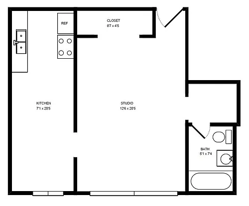 Floor plan Studio