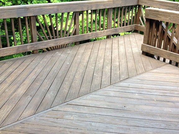 Newly Stained Tiered Deck