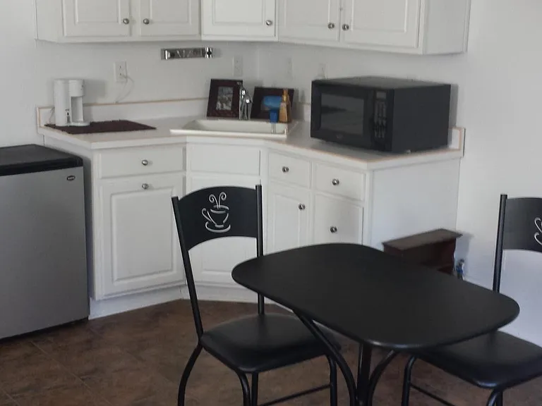 Kitchenette Full Fridge and apartment size stove are included.