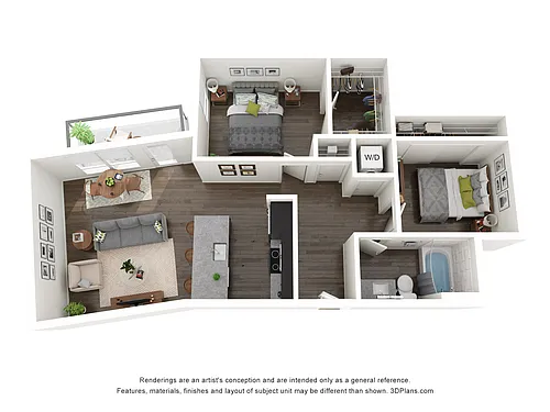 Floor plan Urban 2 Bedrooms D