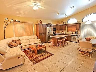 Open kitchen concept.