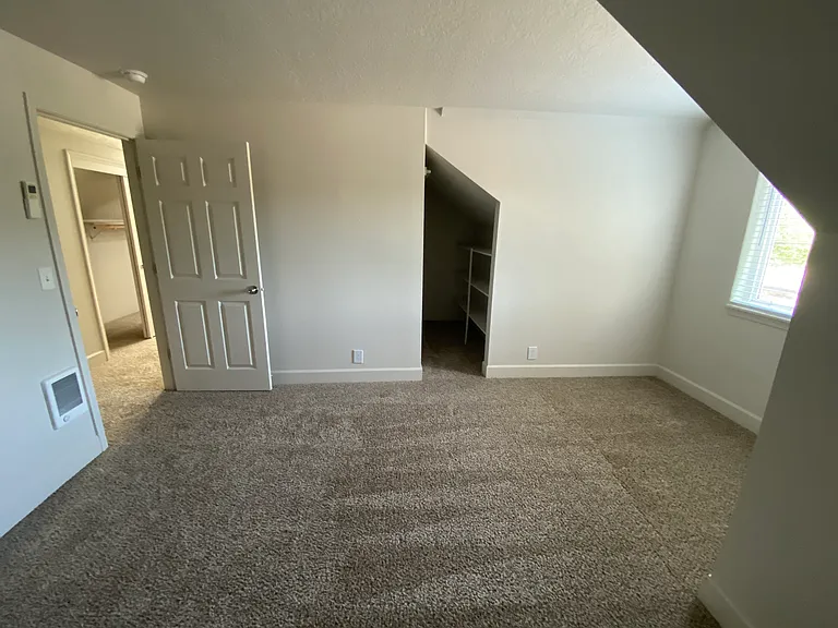 Upstairs bedroom #1 has bonus storage nook