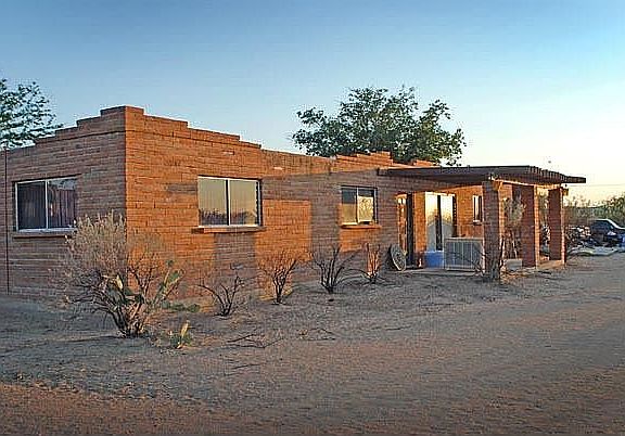 front of main house from east