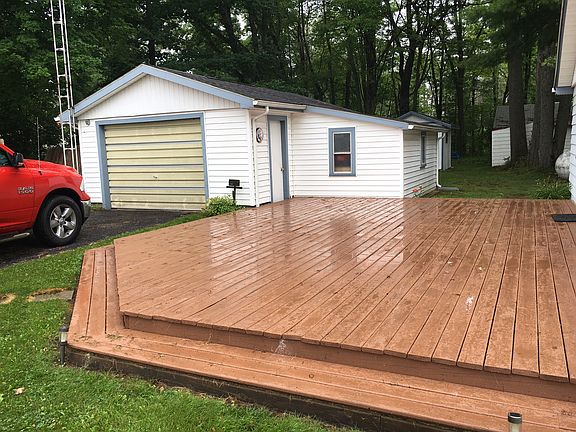 Garage and deck