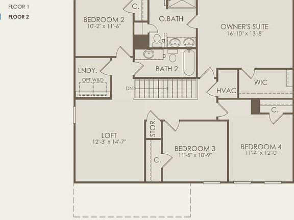 Rosella Floor Plan, Quick Move-in Home, Floor 2