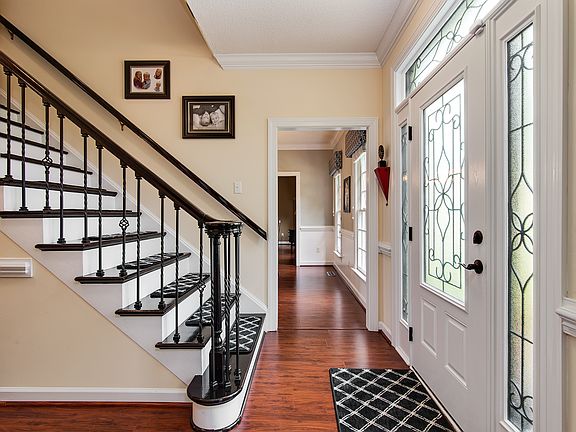 Updated staircase in foyer