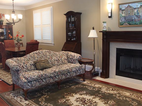 Living room with fireplace
