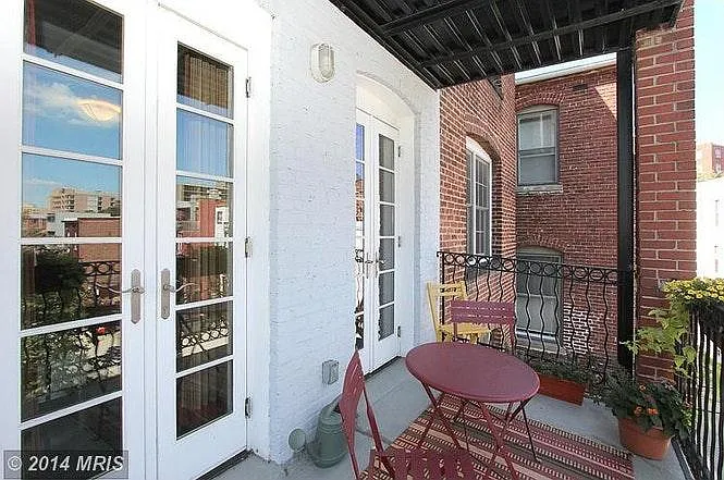 Spacious private patio with tree top views