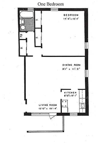 Floor plan 1-Bedroom - Contact for availability