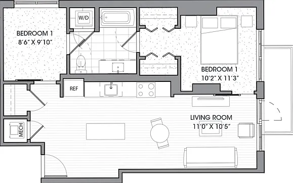 One Bedroom One Bath Den (788 SF) One Bedroom One Bath Den (788 SF)