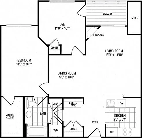 Floor plan Fenwick Variation (W/Den)