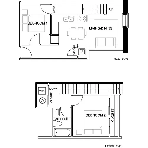 Floor plan 2 Bedroom-C2