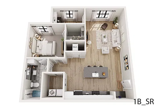 Floor plan 1B-SR