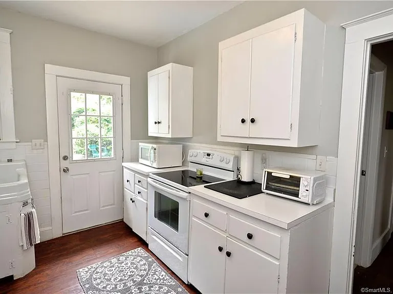 kitchen cabinets have been redone- picture coming soon- microwave above stove and new cabinets and countertop