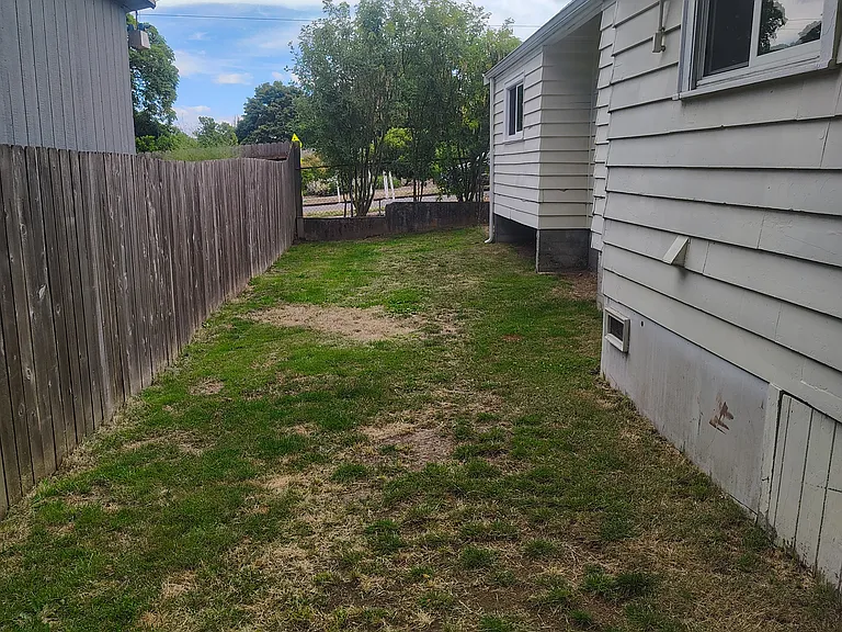 Fenced in back yard