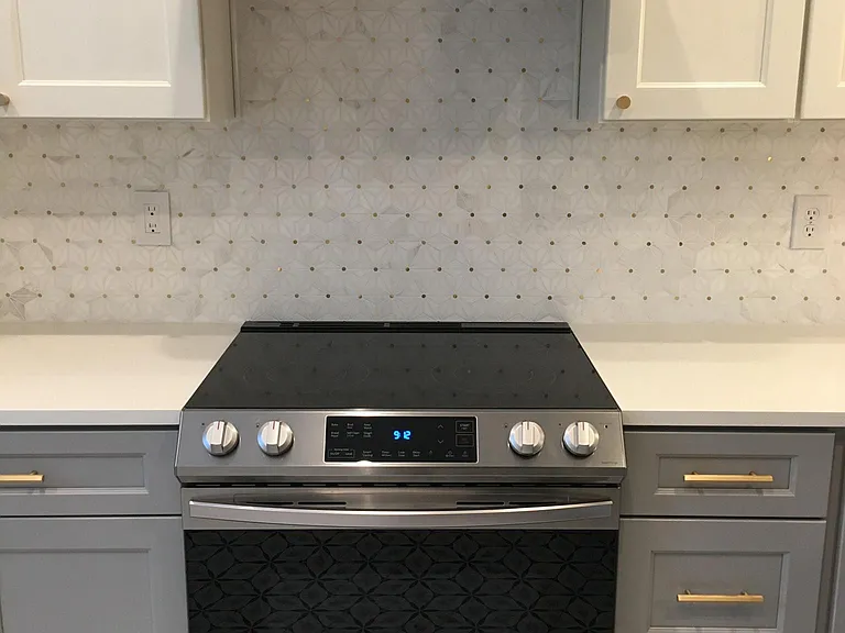 Samsung electric stove and range hood (2021)