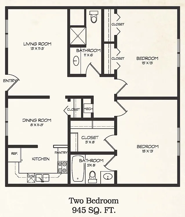 Floor plan 2 Bedroom