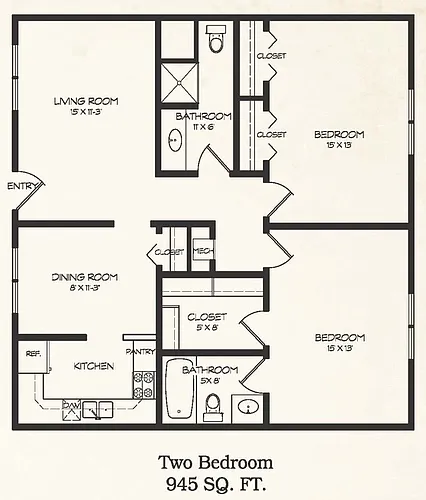 Floor plan 2 Bedroom