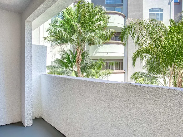 Some apartments have city views, others overlook the courtyard
