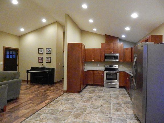Kitchen, Front entry, partial living room and hallway.