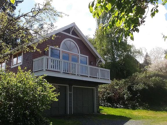 Front deck with water view