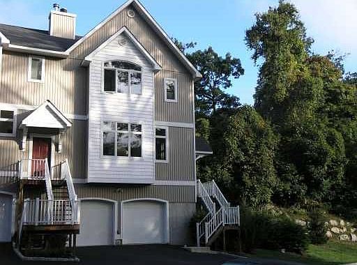 End unit with 2-car garage.