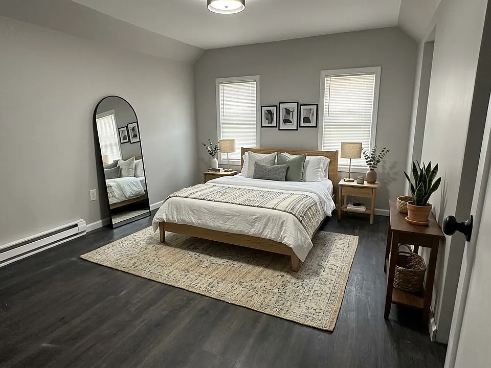 Main bedroom. Virtually staged