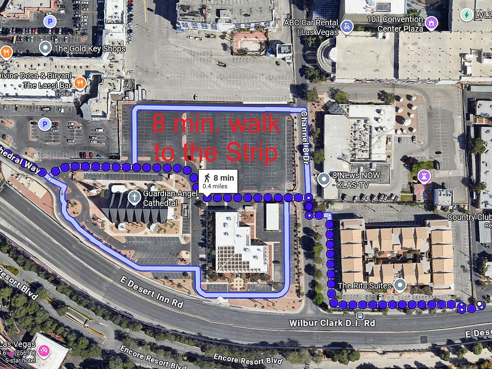 8 min. walk to the Strip