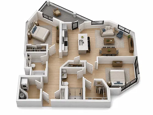 Floor plan 2B3