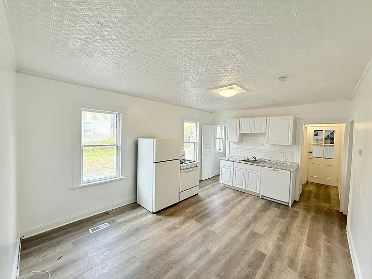 From the Front Door: Dining/Kitchen Area.