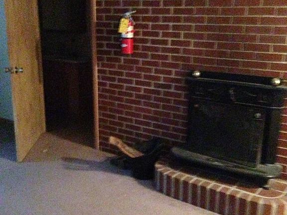 Fireplace in basement