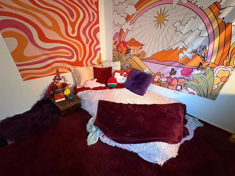 Kids room \ Flex 3rd bedroom:
twin bed, floor play area, art area