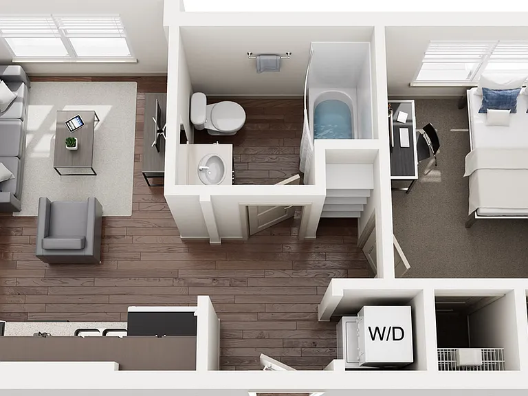 1B Floor Plan (only buildings 1 & 2) 1B Floor Plan (only buildings 1 & 2)
