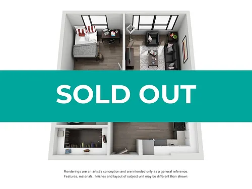 Floor plan 1BR/1BA - The Lone Star