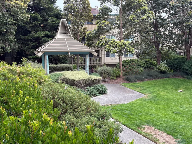 A view of a Gazebo outside the main entrance