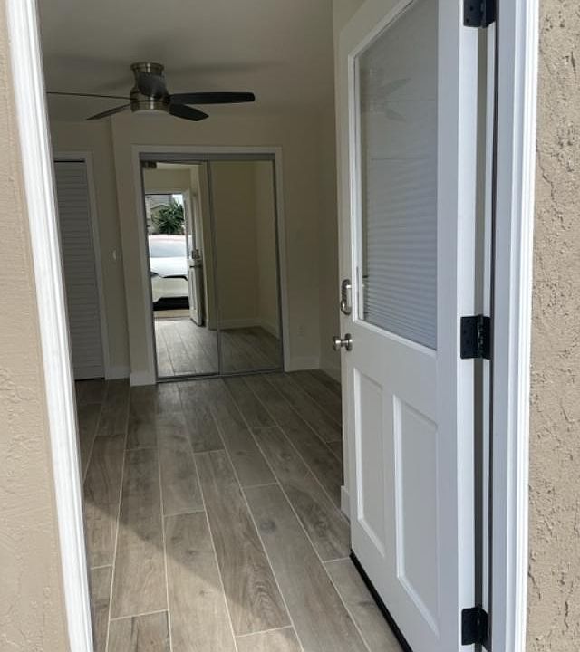 Entry in unit and Bedroom