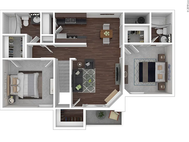 B1R: Beds - 2: Baths - 2: SqFt Range - 850 to 850
