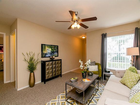 Large Living Room with Ceiling Fan at Hatteras Sound