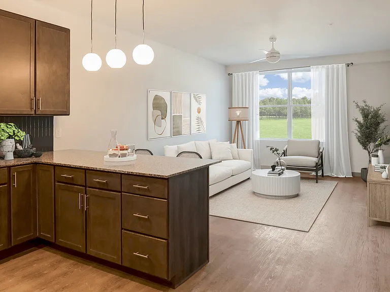 Breakfast Bar, Spacious Living Room, and Lots of Natural Light