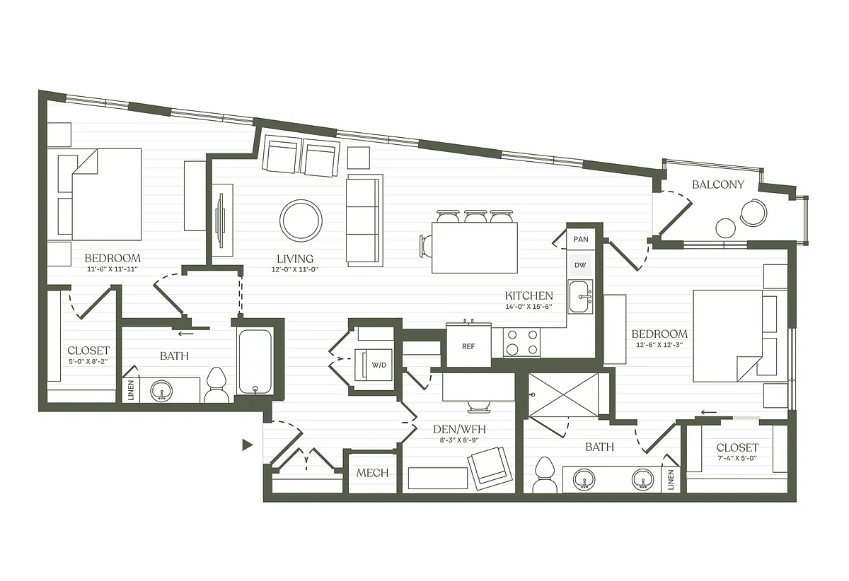 Floor plan B7 Den